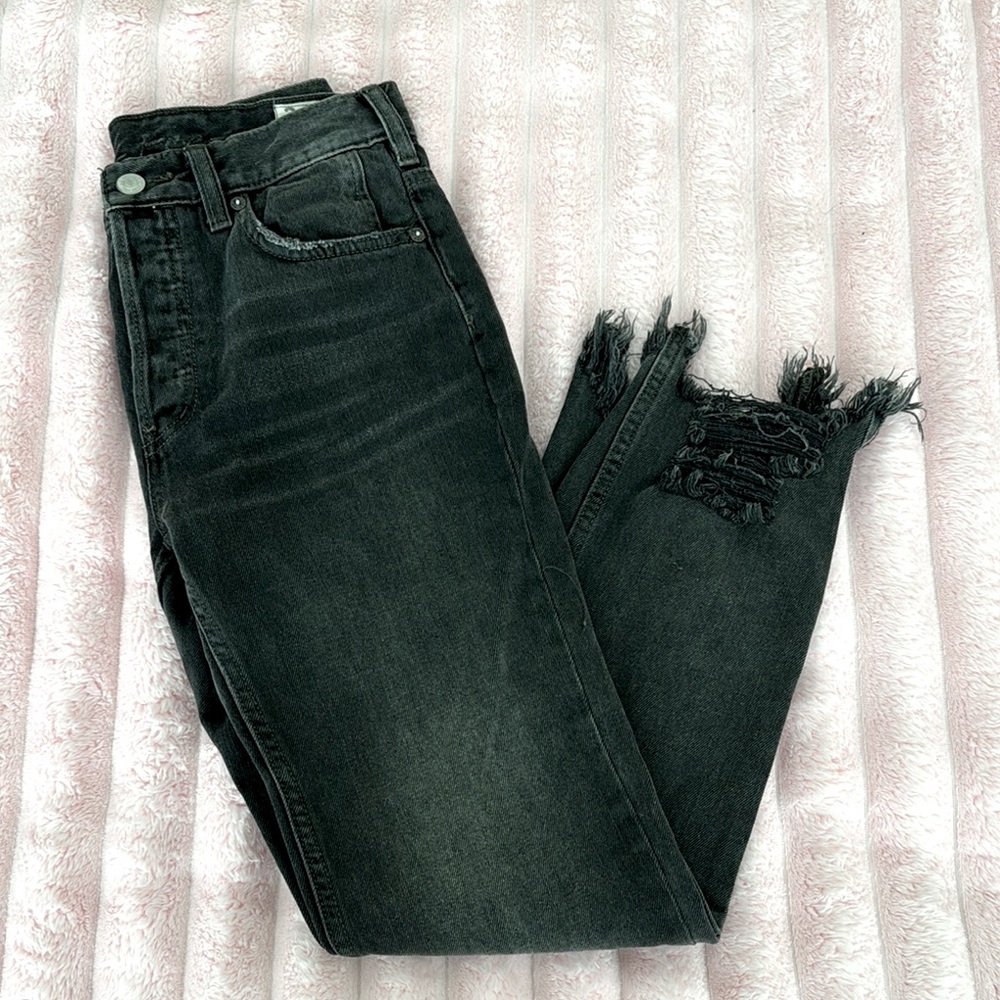 We the Free Black Distressed Jeans